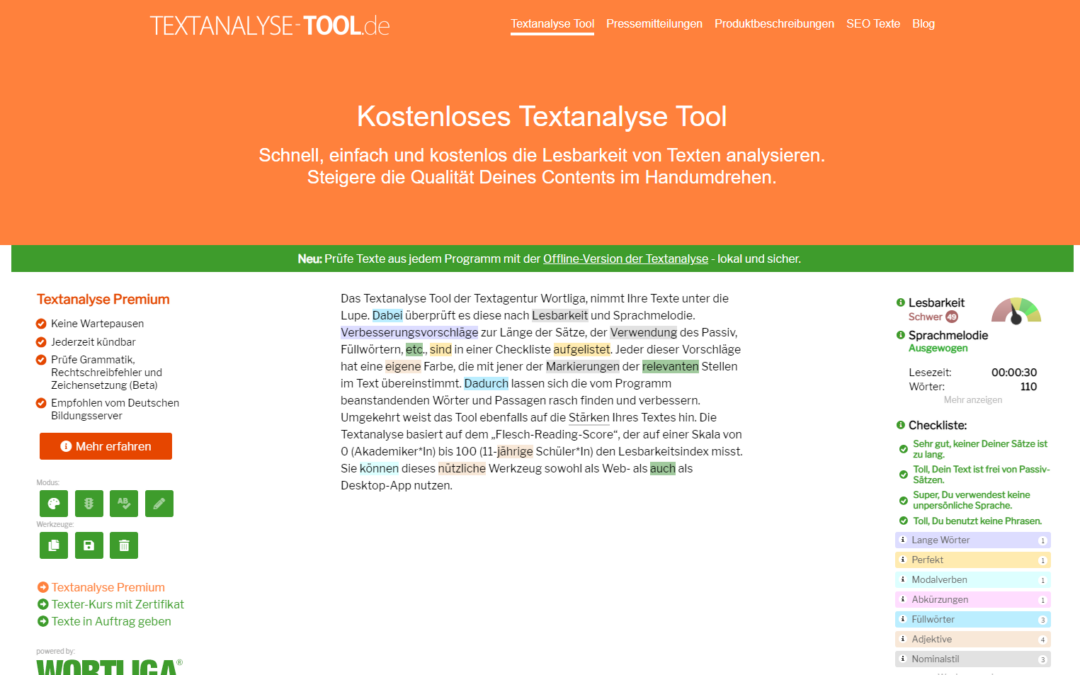Textanalyse Tool - Ein Schreibstil Booster