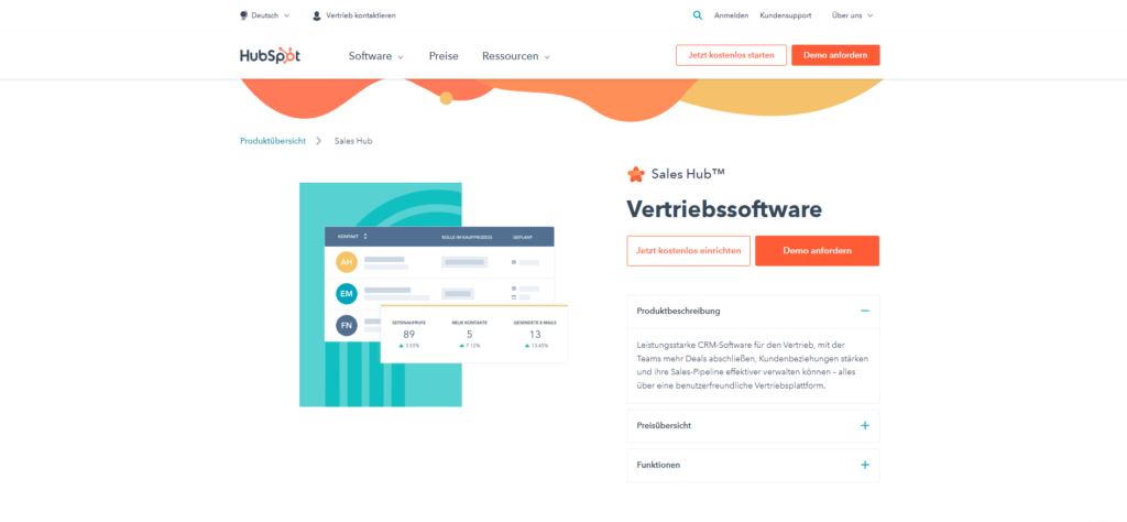 Sales Hub - das einsteigerfreundliche CRM-System von HubSpot