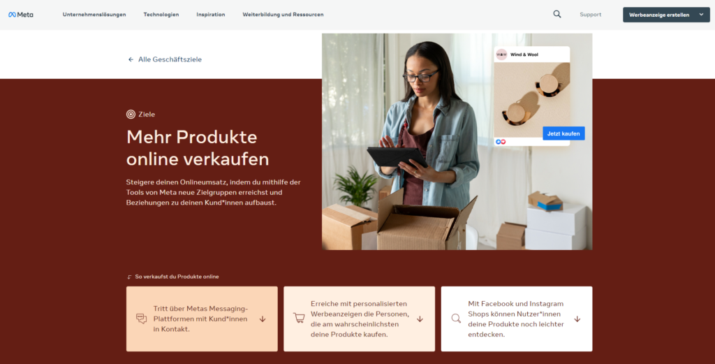 Facebook - Conversion Möglichkeiten