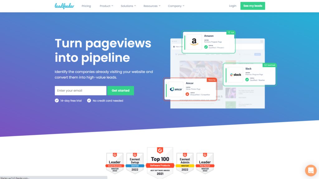 Leadfeeder - Tool für B2B-Lead-Generierung