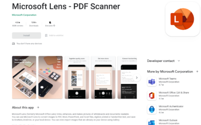 Microsoft Lens, eine mobile Scanner-App