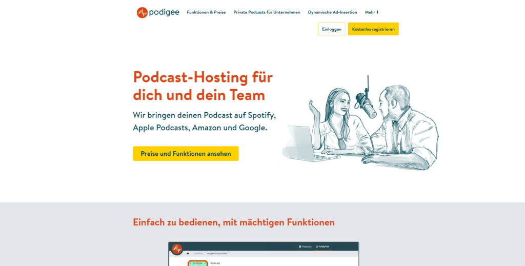 Podigee - ein Podcast-Host mit einem speziellen Angebot für Unternehmen