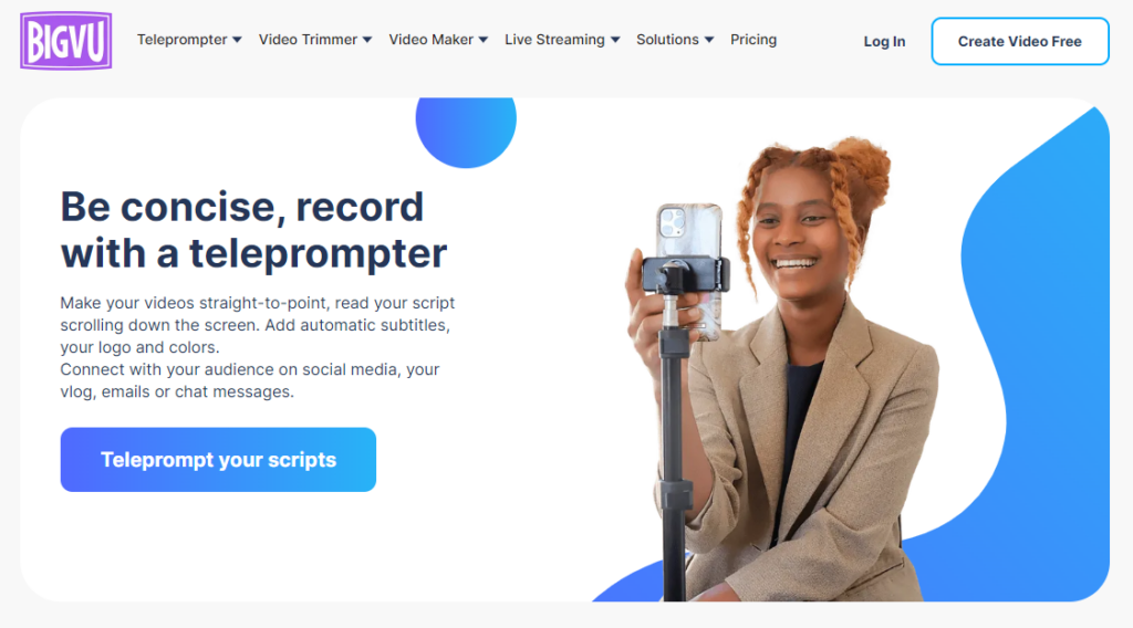 BIGVU - die mobile Teleprompter App