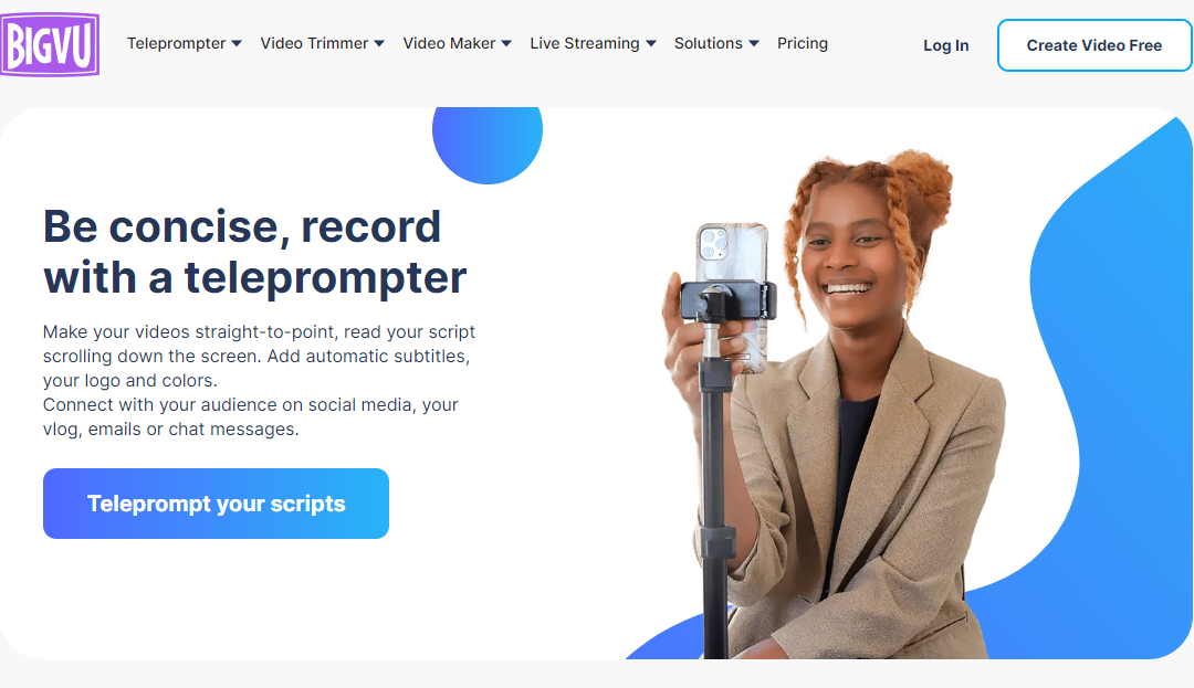 BIGVU - die mobile Teleprompter App