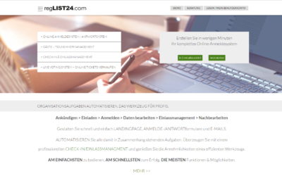 RegLIST24.com, ein Tool und Service für Onlineformulare und Landingpages